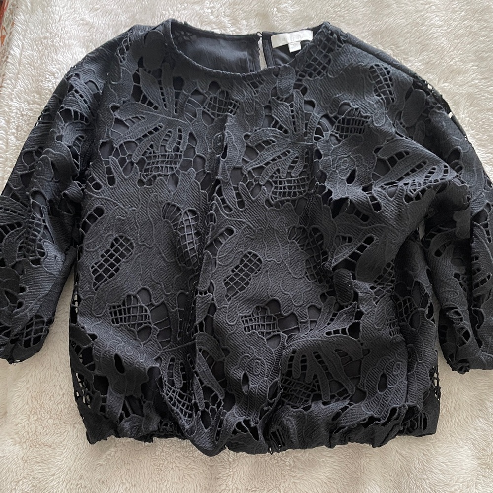 Black lace top.